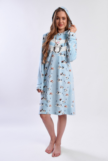 W24 J&amp;A Penguin on ice 9163 Night Dress
