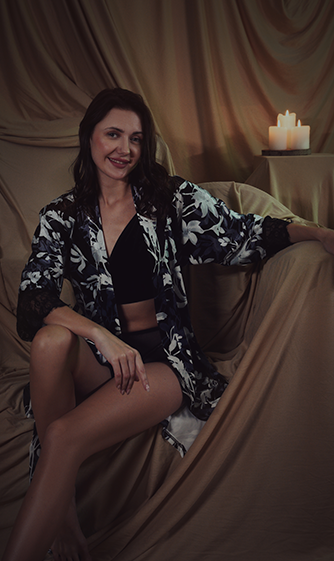 W24 J&amp;A Nighty 9181 Lingerie set with ND &amp; Robe