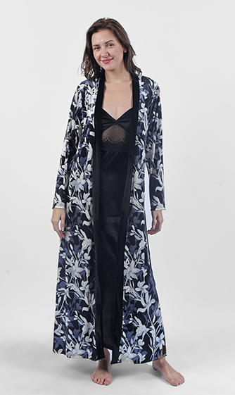 W24 J&amp;A Nighty 9186 Lingerie Night Dress &amp; Robe