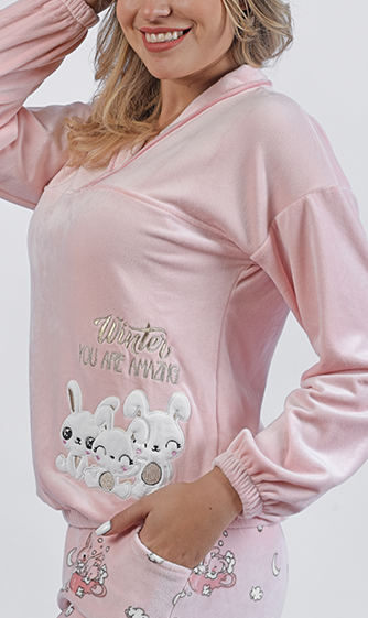 W24 J&amp;A Bunny in cup 9203 Pyjama