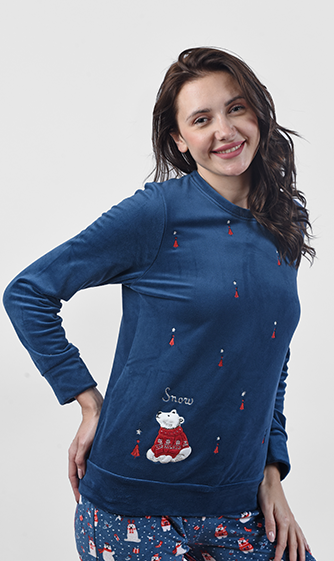 W24 J&amp;A Bear in Christmas 9221 Pyjama