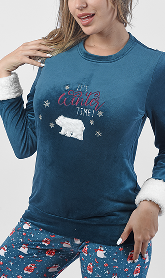 W24 J&amp;A Bear in Christmas 9225 Pyjama