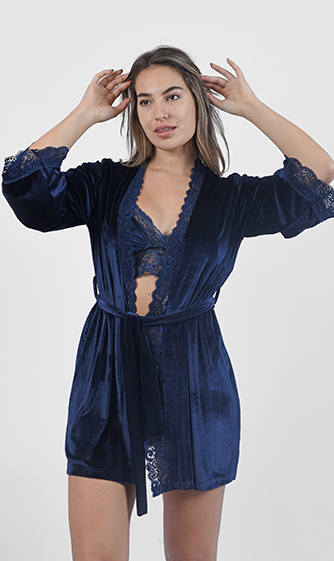 W24 J&amp;A Shine Diamond 9235 Lingerie set &amp; Robe