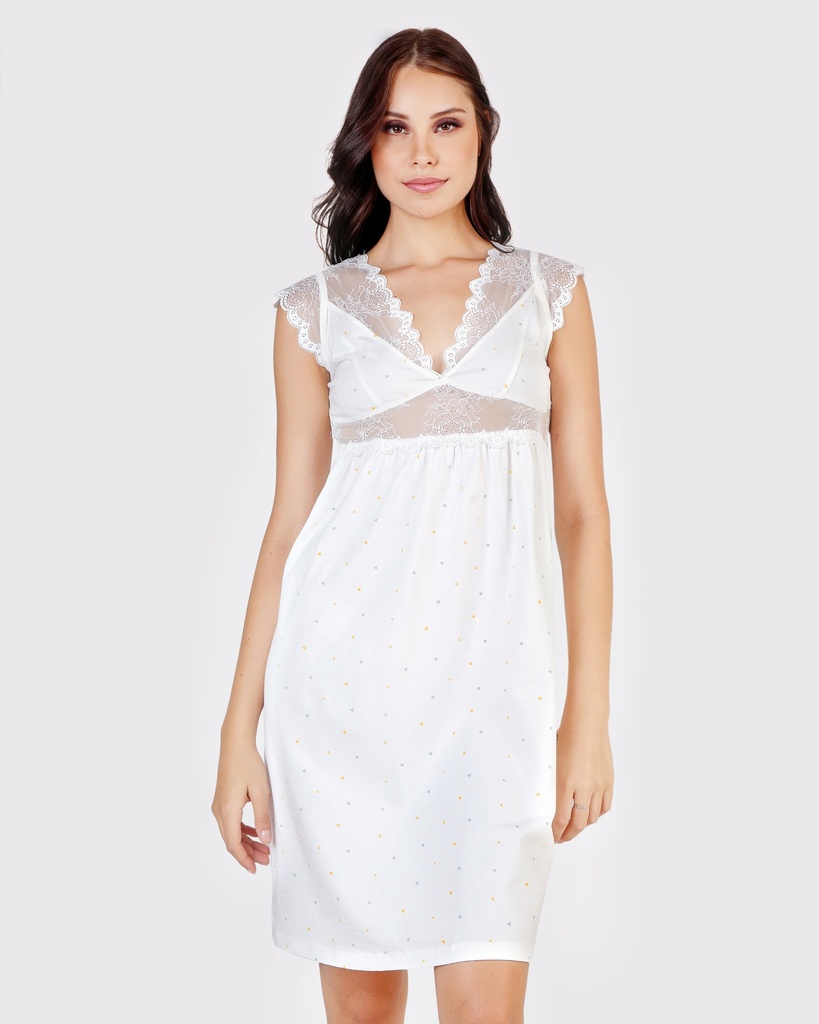 S24 J&amp;A Dots 8010 Night Dress