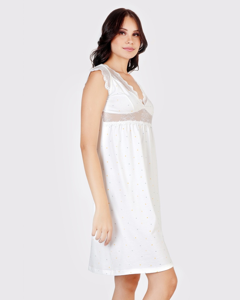 S24 J&amp;A Dots 8010 Night Dress