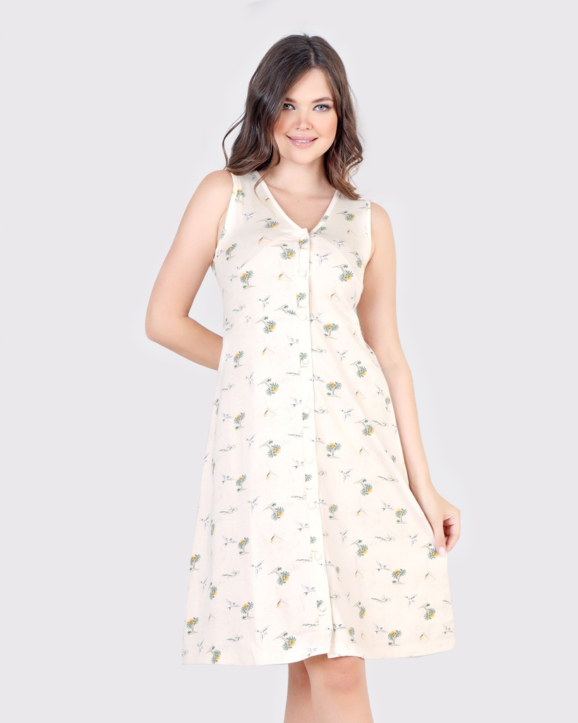S24 J&amp;A Palm Tree 8050 Night Dress