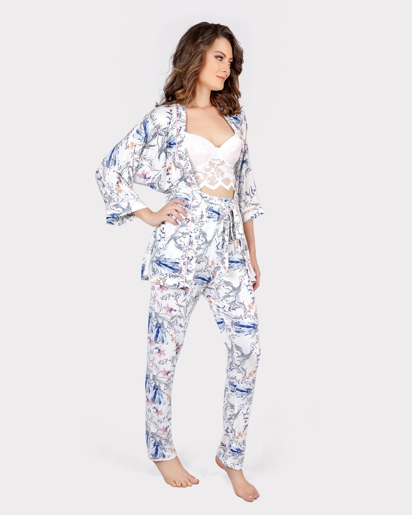 S24 J&amp;A Soft Flower 8001 Pyjama &amp; Robe