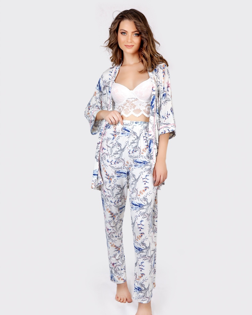 S24 J&amp;A Soft Flower 8001 Pyjama &amp; Robe