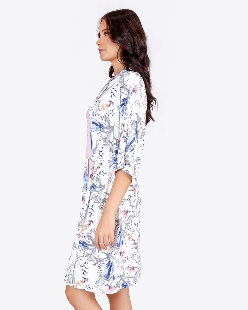 S24 J&amp;A Soft Flower 8002 Night Dress &amp; Robe