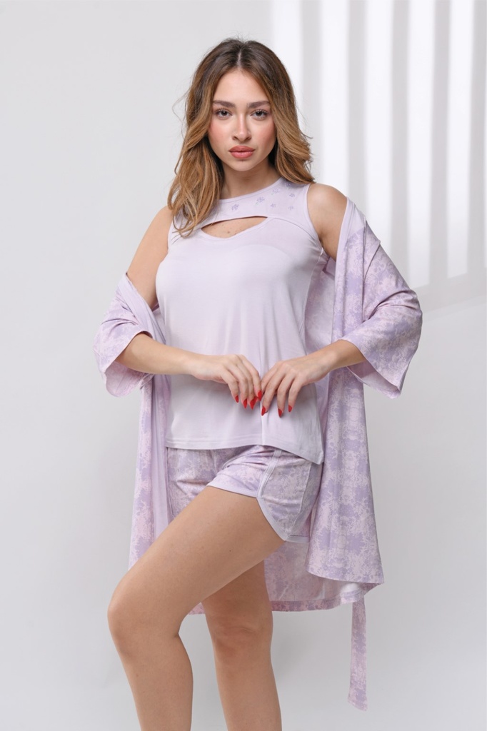 S23 J&amp;A Arty Rose 8073 short &amp; Robe