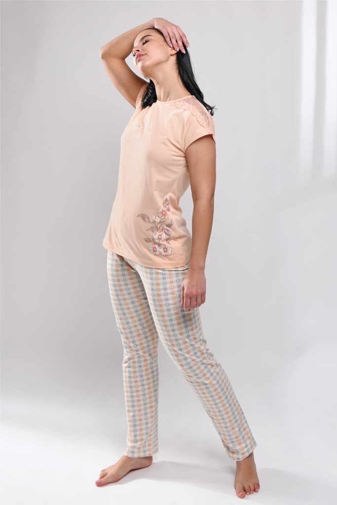 S23 J&amp;A Checkers &amp; Floral 8021 pyjama