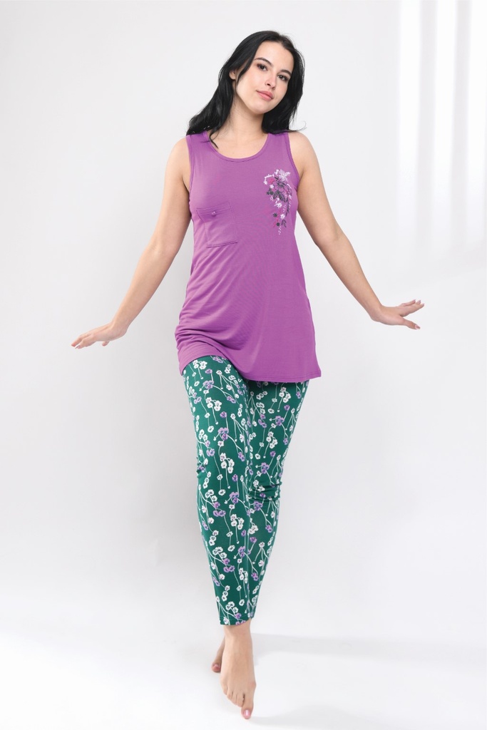 S23 J&amp;A Falling Leaves 8013 pyjama