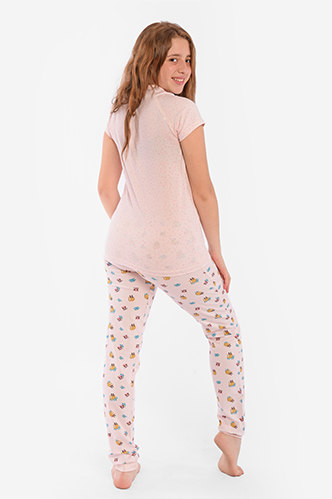 S23 J&amp;A Wild Girl 8153 Teen pyjama