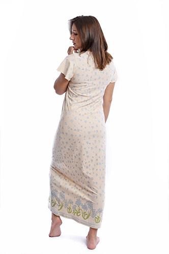 S23 J&amp;A Border Flower 8233 Abaya