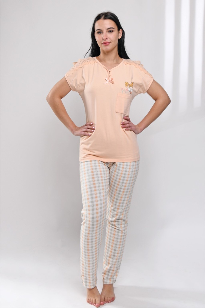 S23 J&amp;A Checkers &amp; Floral 8025 pyjama