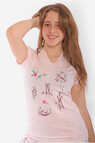 S23 J&amp;A Wild Girl 8153 Teen pyjama
