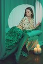 W24 J&amp;A Golden Leaves 9031 Long Robe